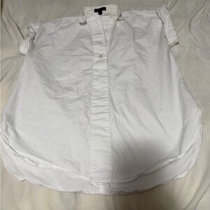 J Crew Women's White Sleeveless Button-Up Shirt Size 4